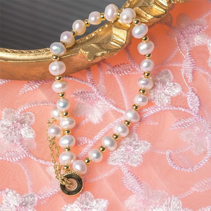 Vòng tay hợp kim ngọc trai nữ